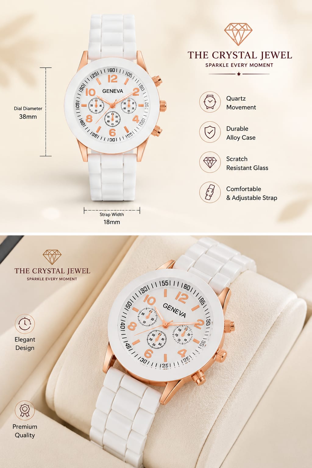 Luxury Women's Quartz Watch for Girls Elegant Premium Fashion Wrist Watch in Pakistan ZKRMART