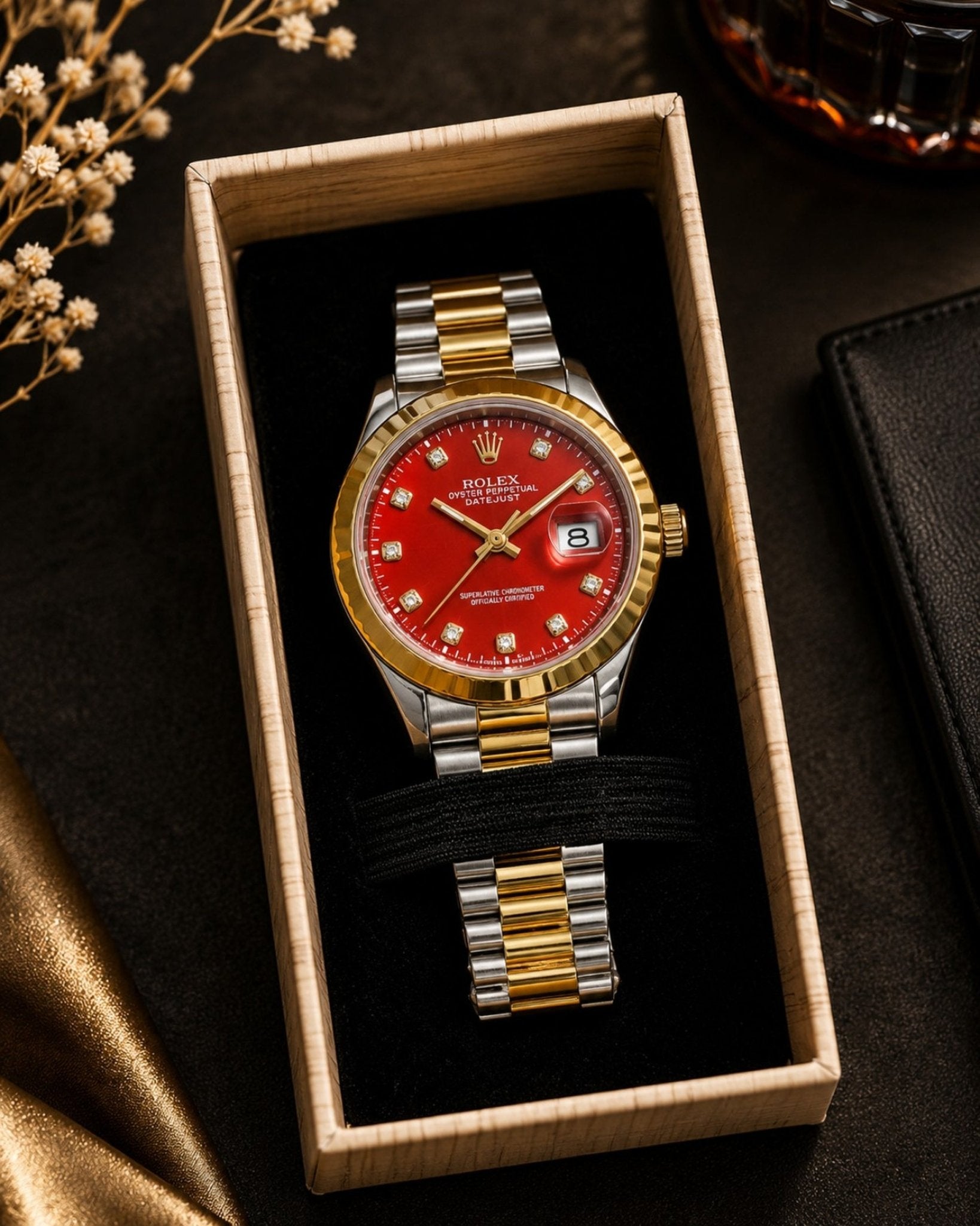 Luxury Red Dial Automatic Men's Watch | ہر نظر آپ پر ٹھہر جائے - zkrmart