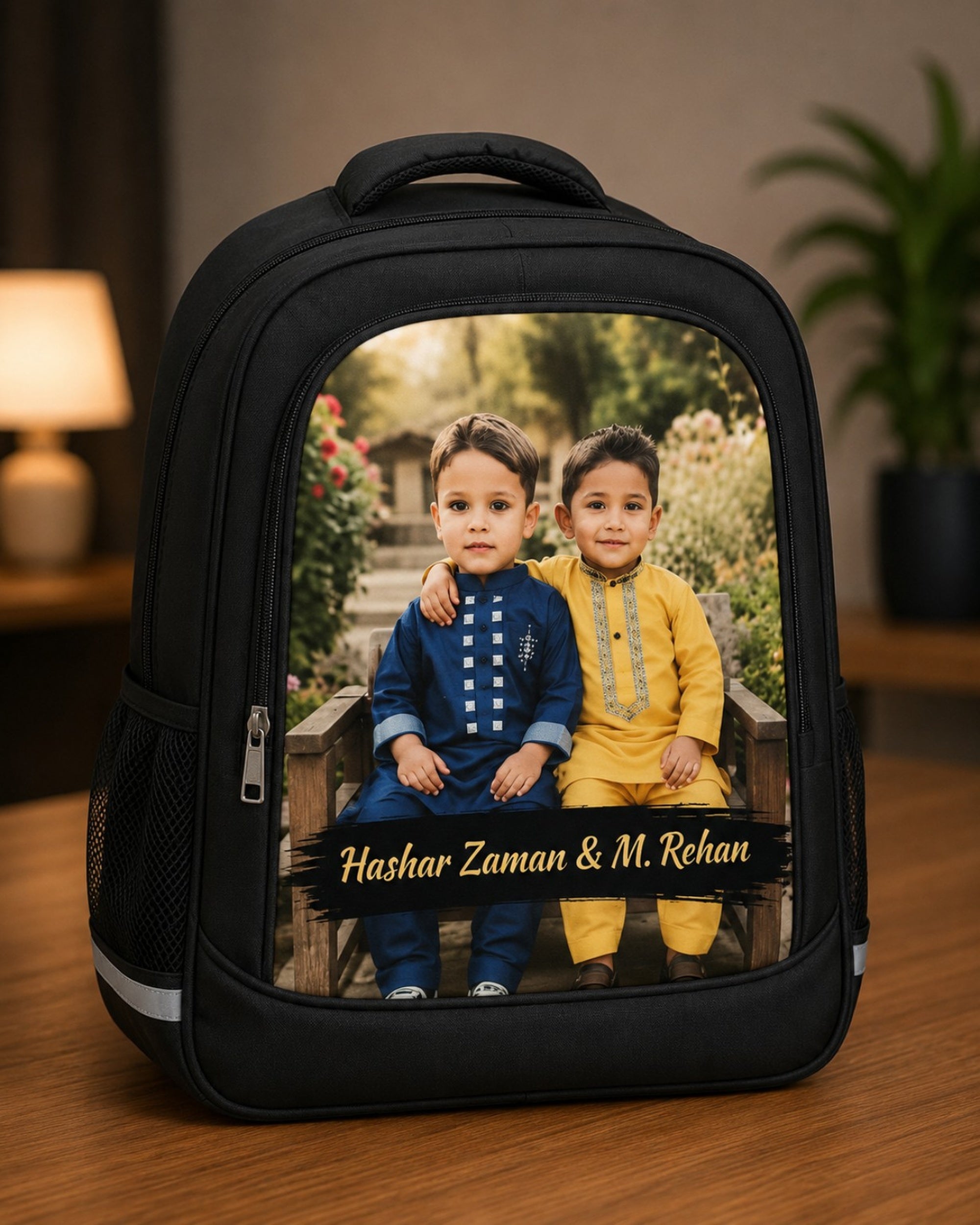 Custom Photo School Bag for Kids | اپنی پسند کی تصویر اور نام کے ساتھ اسکول بیگ