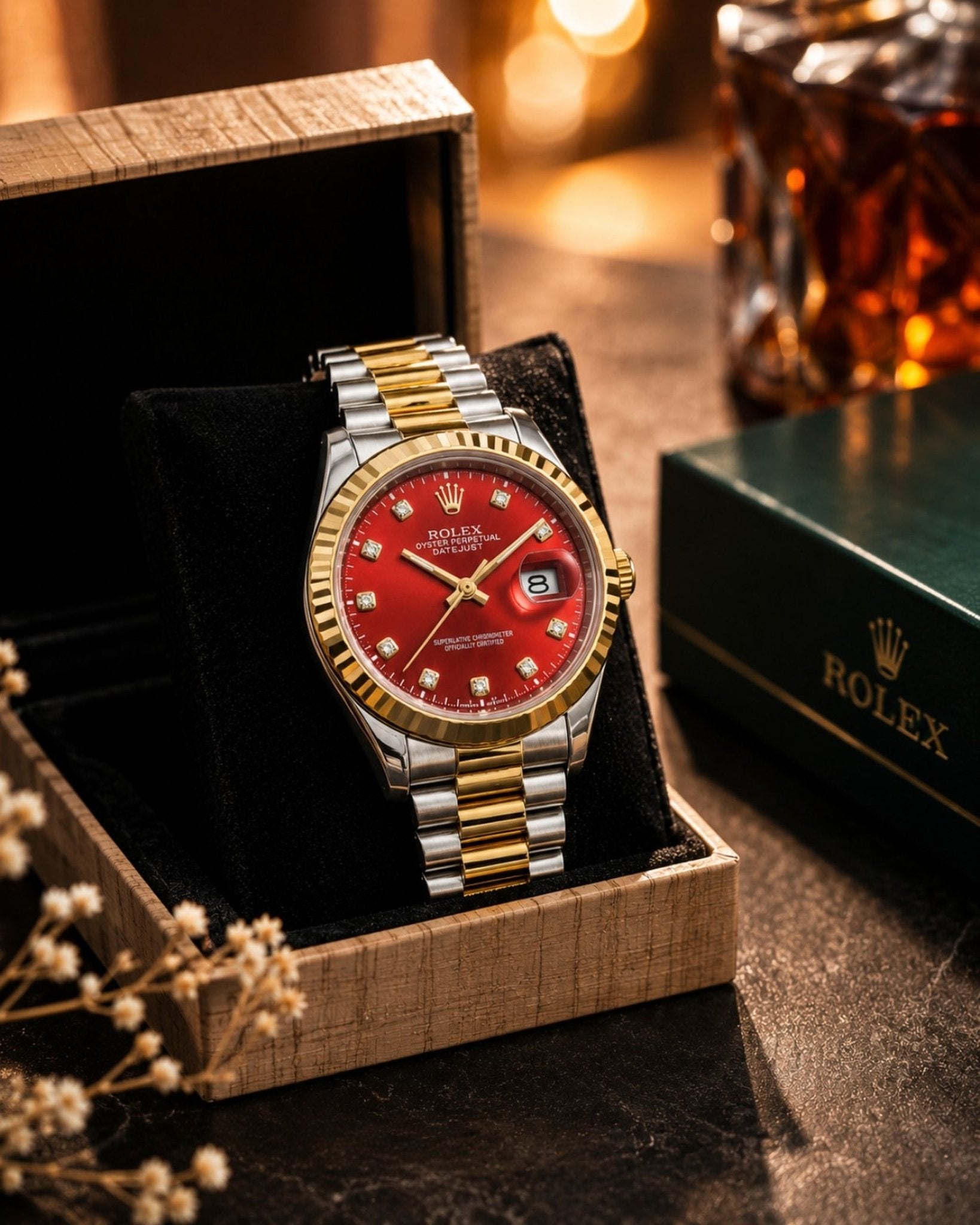 Luxury Red Dial Automatic Men's Watch | ہر نظر آپ پر ٹھہر جائے - zkrmart
