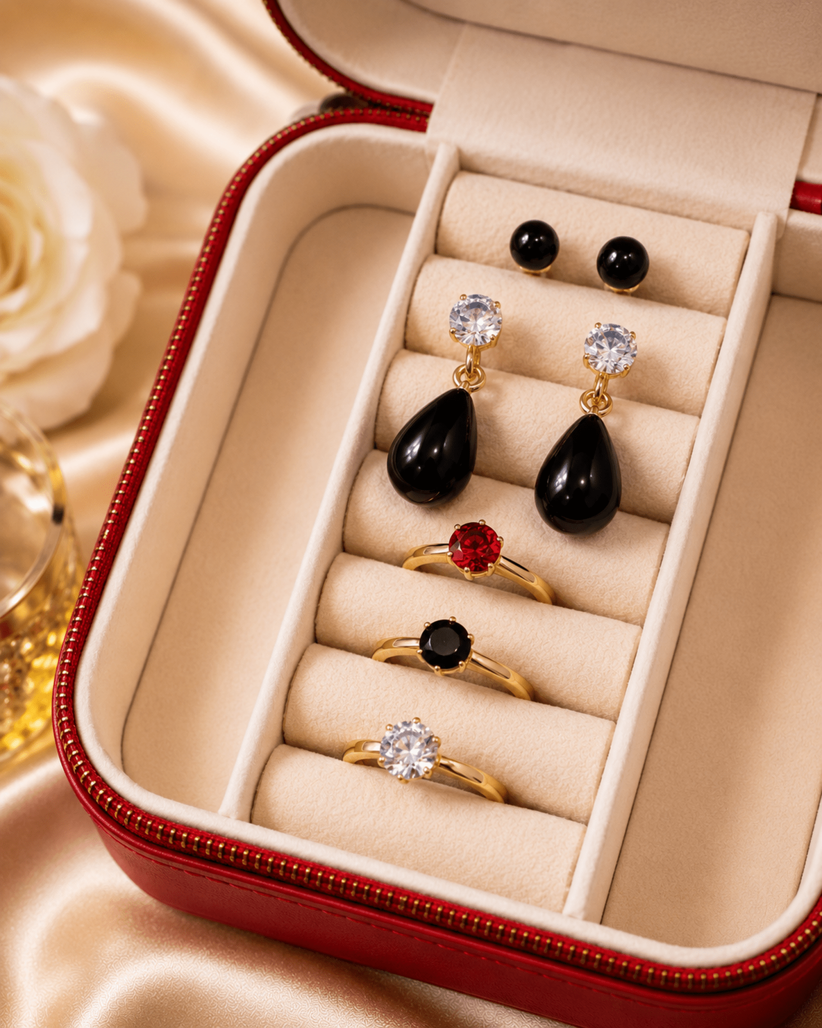 Luxury Women's Watch & Jewelry Gift Set with Premium Storage Box - zkrmart